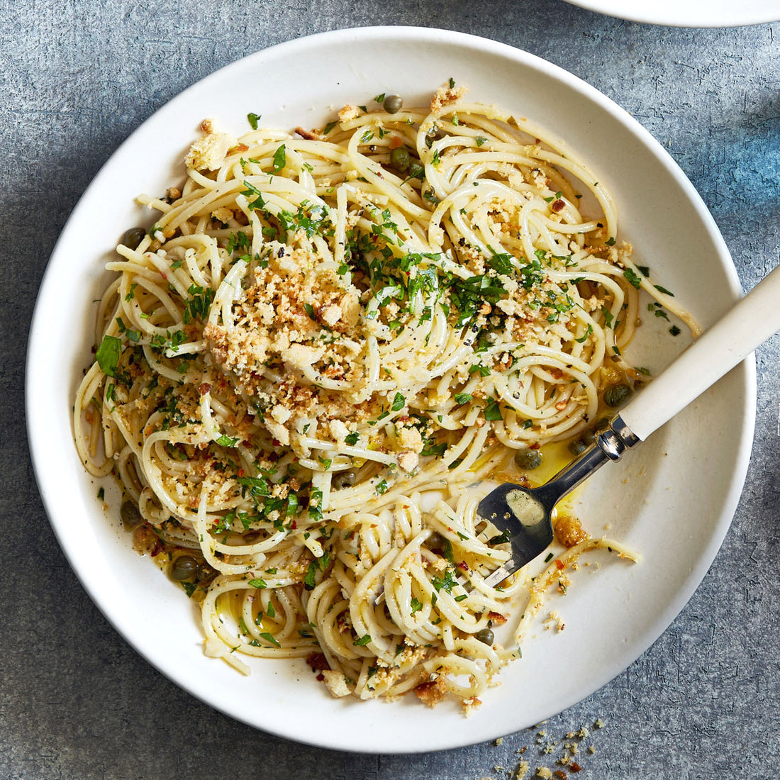 Aglio e Olio with Lemon & Pecorino Breadcrumbs
