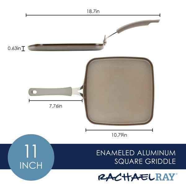 The 11-Inch Cook + Create Nonstick Square Griddle Pan is designed to deliver exceptional stovetop performance. Made from thicker gauge aluminum, it features a convenient handle and offers nonstick ease for perfect cooking results every time.