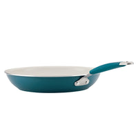 Ceramic Nonstick Frying Pan: Blue with white ceramic interior and handle.