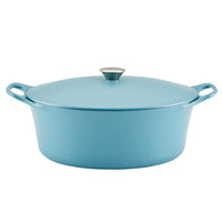 Premium RUST-RESISTANT™ Cast Iron Dutch Oven | Agave Blue