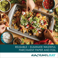 People serving nachos on a Nonstick Silicone Roasting and Baking Mat enjoy the convenience of easy cleanup.
