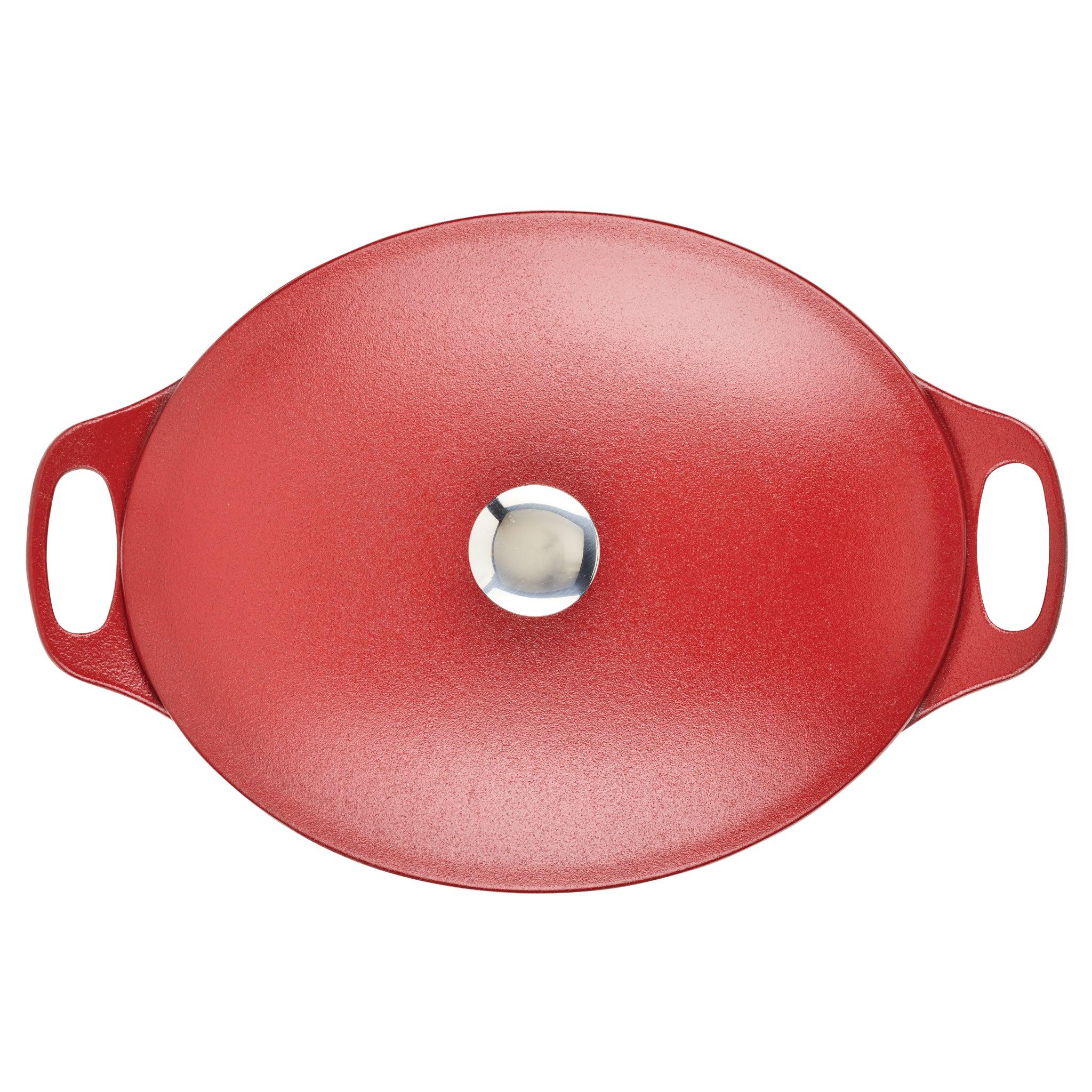 Premium RUST-RESISTANT™ Cast Iron Dutch Oven | Red