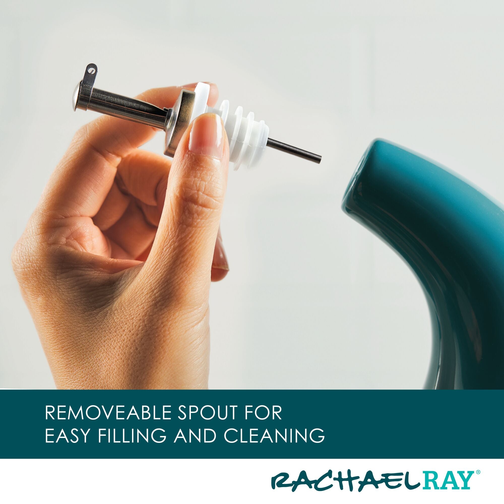 24-Ounce EVOO Bottle | Turquoise Ceramic