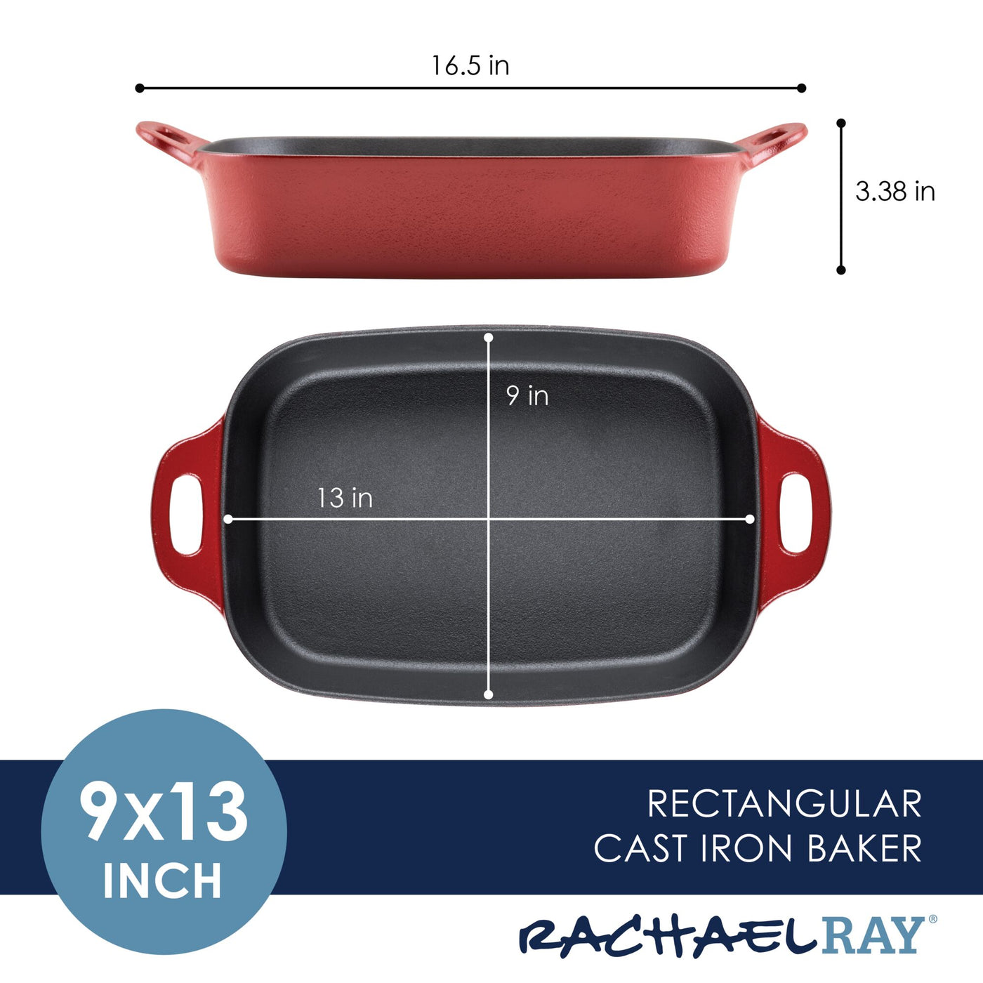 Premium RUST-RESISTANT™ Cast Iron Baker | Red