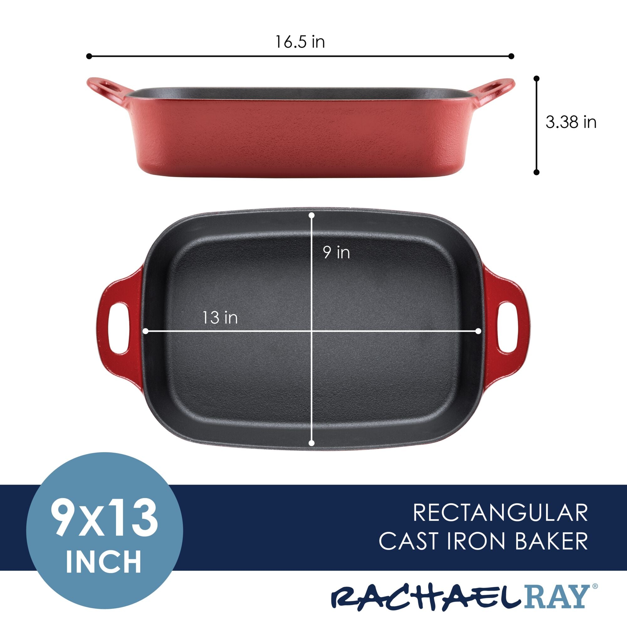 Premium RUST-RESISTANT™ Cast Iron Baker | Red