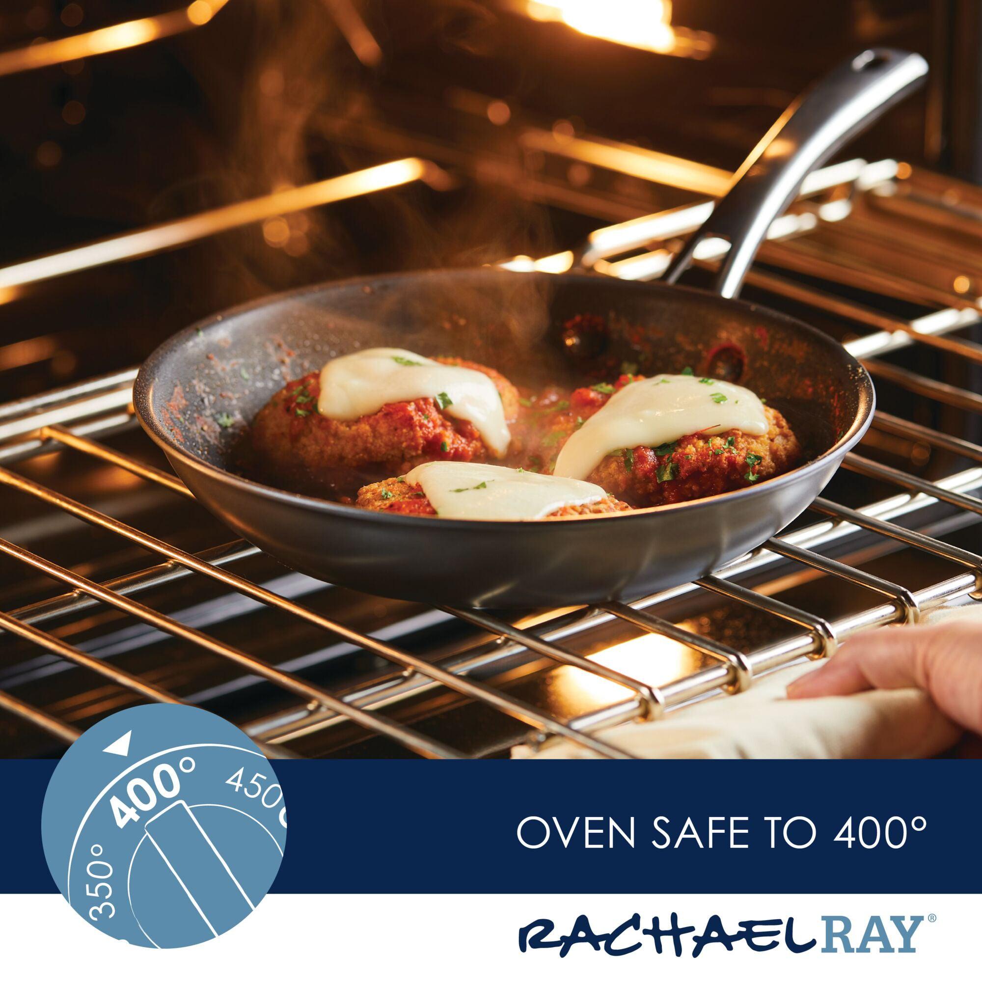 This 2-Piece Cook + Create Hard Anodized Nonstick Frying Pan Set, made from durable hard-anodized aluminum, is perfect for baking your cheesy meat dish in the oven and is safe up to 400 degrees. The nonstick surface makes cleanup a breeze after a delightful culinary experience.