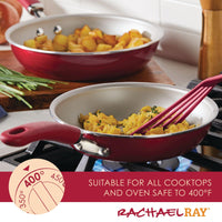 2-Piece Nonstick Frying Pan Set | Red
