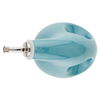 Turquoise 24-Ounce EVOO Bottle with a rotating handle and a precision pouring spout for seamless pouring.