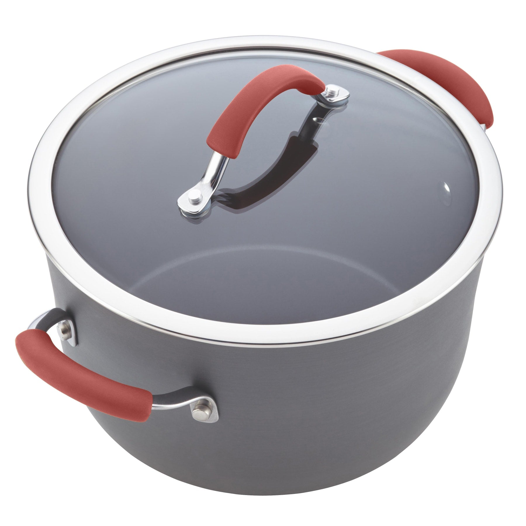 Cookware Hard Anodized 12-Piece Cookware Set | Cranberry Red