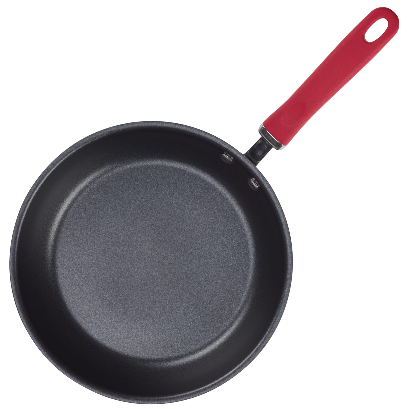 11-Piece Hard Anodized Nonstick Induction Pan with Red Handle.
