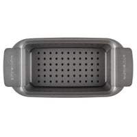 Bakeware 9" x 5" Nonstick Meatloaf Pan Set | Gray