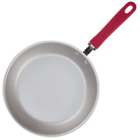 13-piece nonstick cookware set with durable aluminum and red handles.