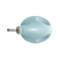 Viewed from the top, the 24-ounce EVOO bottle resembles the precision pouring of a stainless steel pour spout, with its vibrant blue design comparable to a balloon whisk with a metal handle.