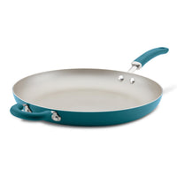 14.5-Inch Nonstick Induction Frying Pan with helper handle is dishwasher safe.