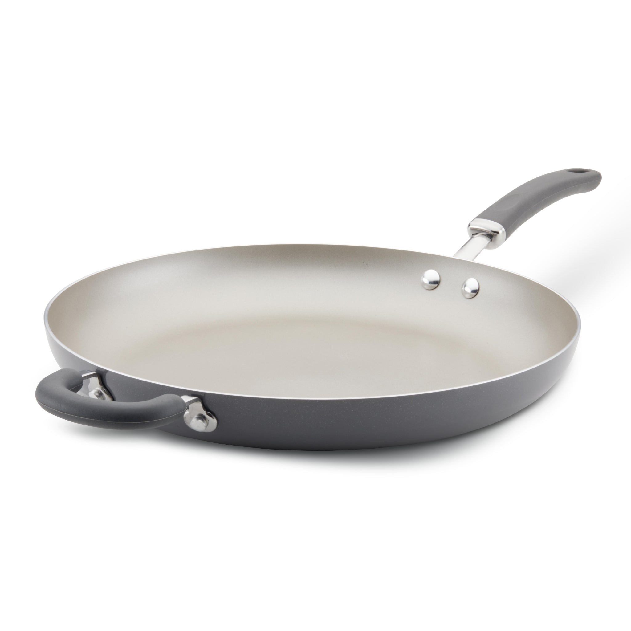14.5" Nonstick Induction Frying Pan with helper handle, dishwasher safe.