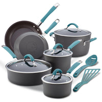 Hard Anodized 12-Piece Cookware Set | Agave Blue