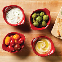 Serveware 4-Piece 3.7-Oz. Ceramic Dippers | Red